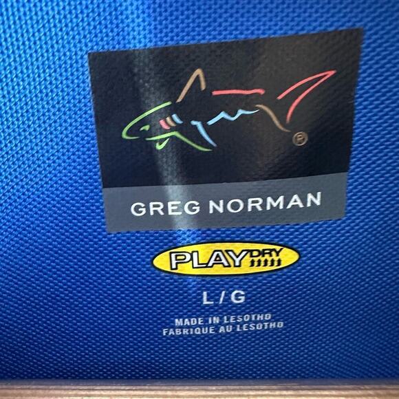 Greg Norman Technical Performance Play Dry Golf Polo Shirt Blue Size Large - Picture 3 of 6